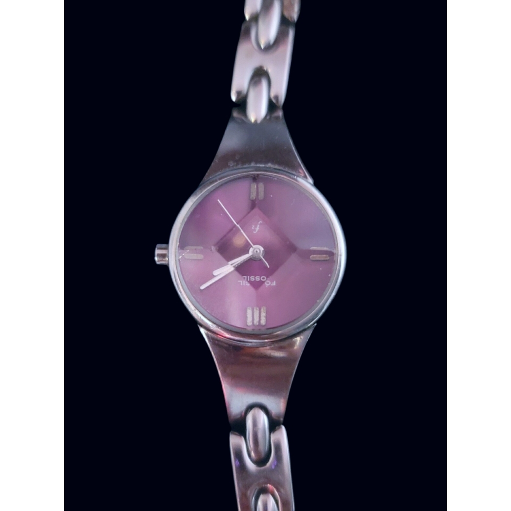 Women's Fossil Silver and Purple Watch